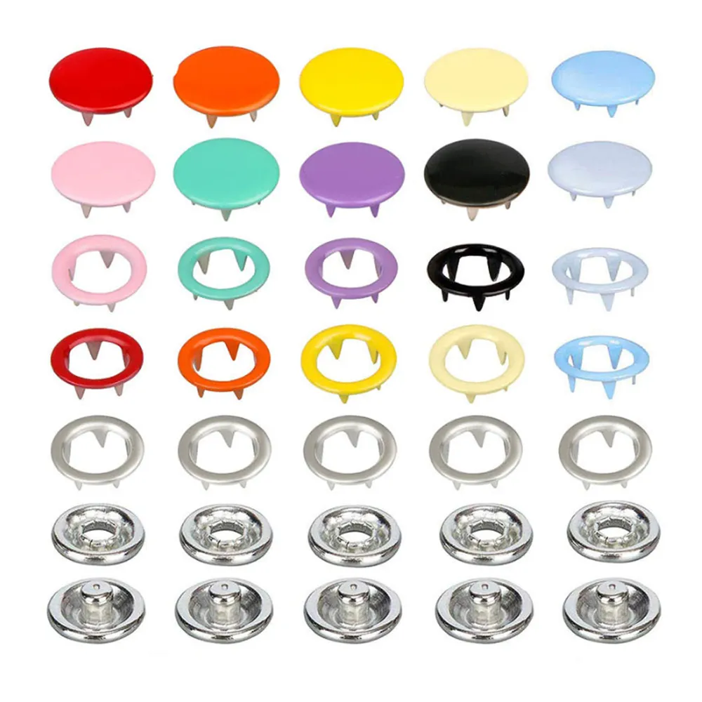 100Pcs Metal Sewing Buttons | Press Stud Snap Fastener Kit | Pliers | Snap On Tool | DIY