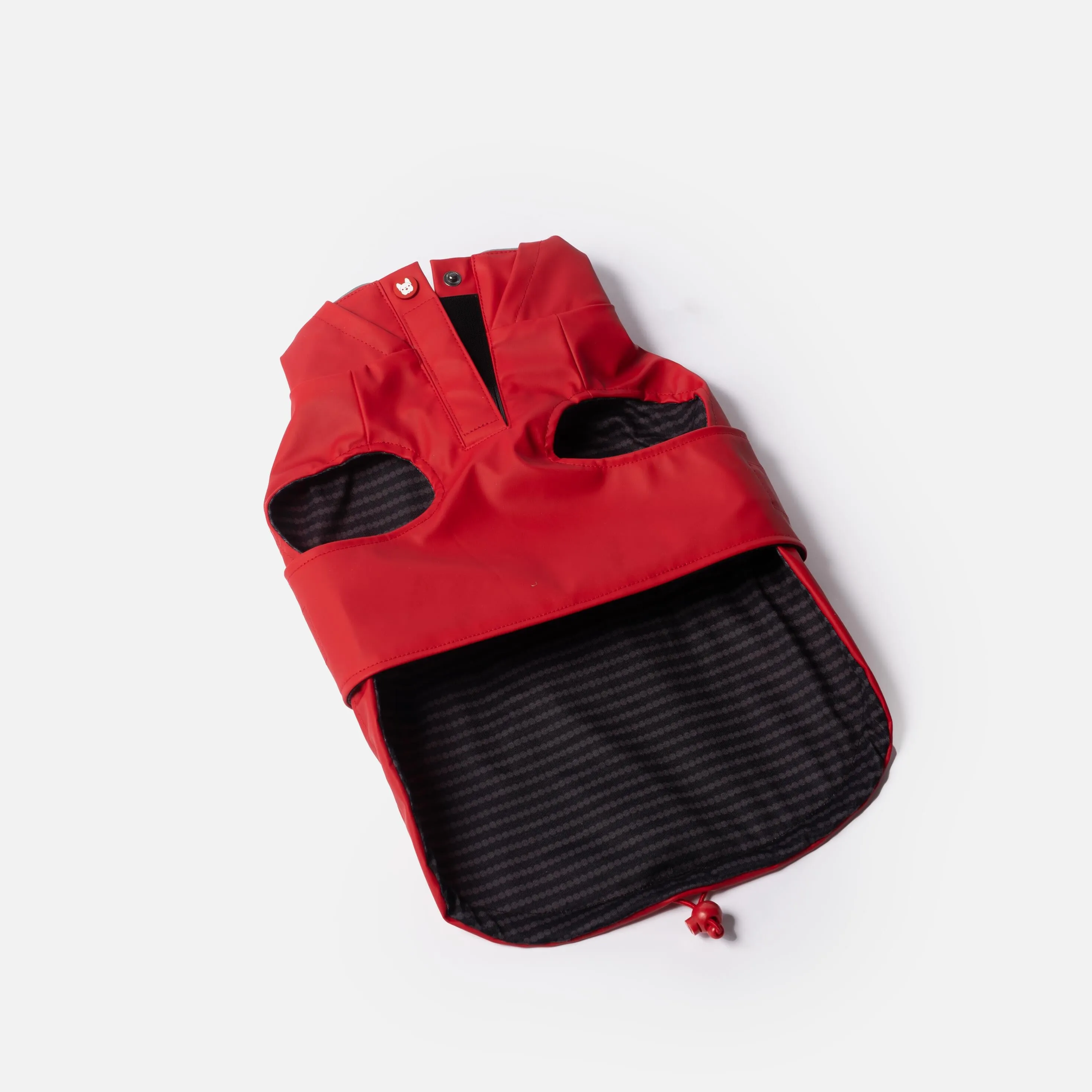 Aden 2.0 Dog Raincoat Red – Waterproof, Adjustable Fit, Reflective Piping & UV Protection