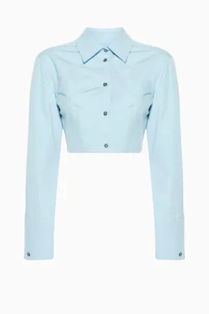 Alexander Wang Cropped Structured Shirt - Cerulean