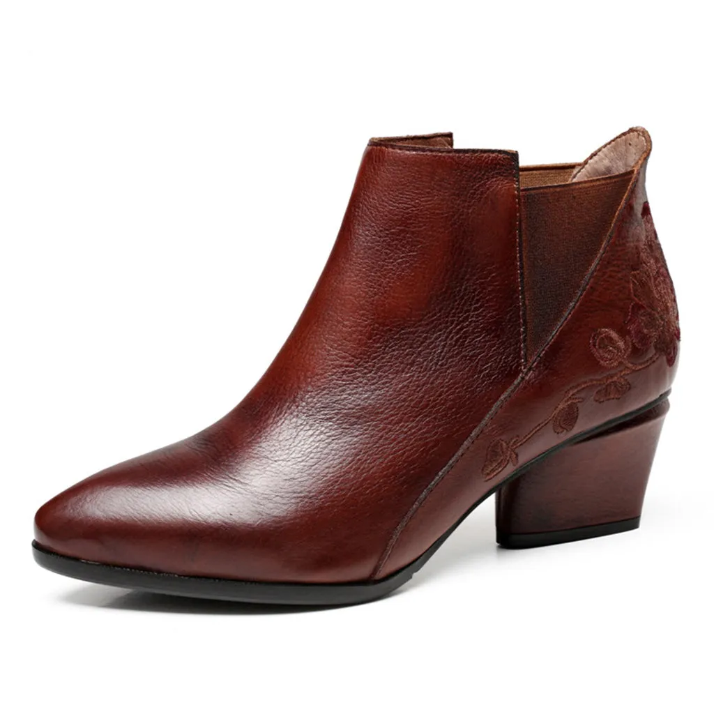 Autumn Winter Leather Comfortable Short Women's Boots | Gift Shoes