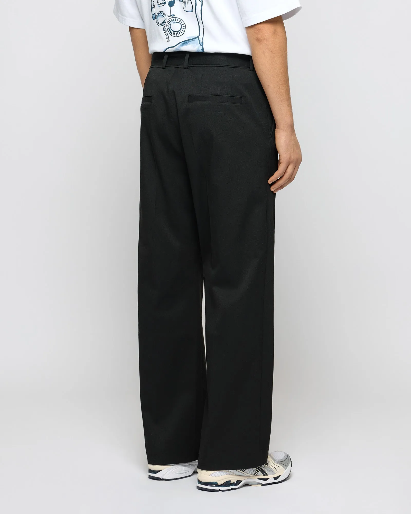 Belted Flared Tailored Pants