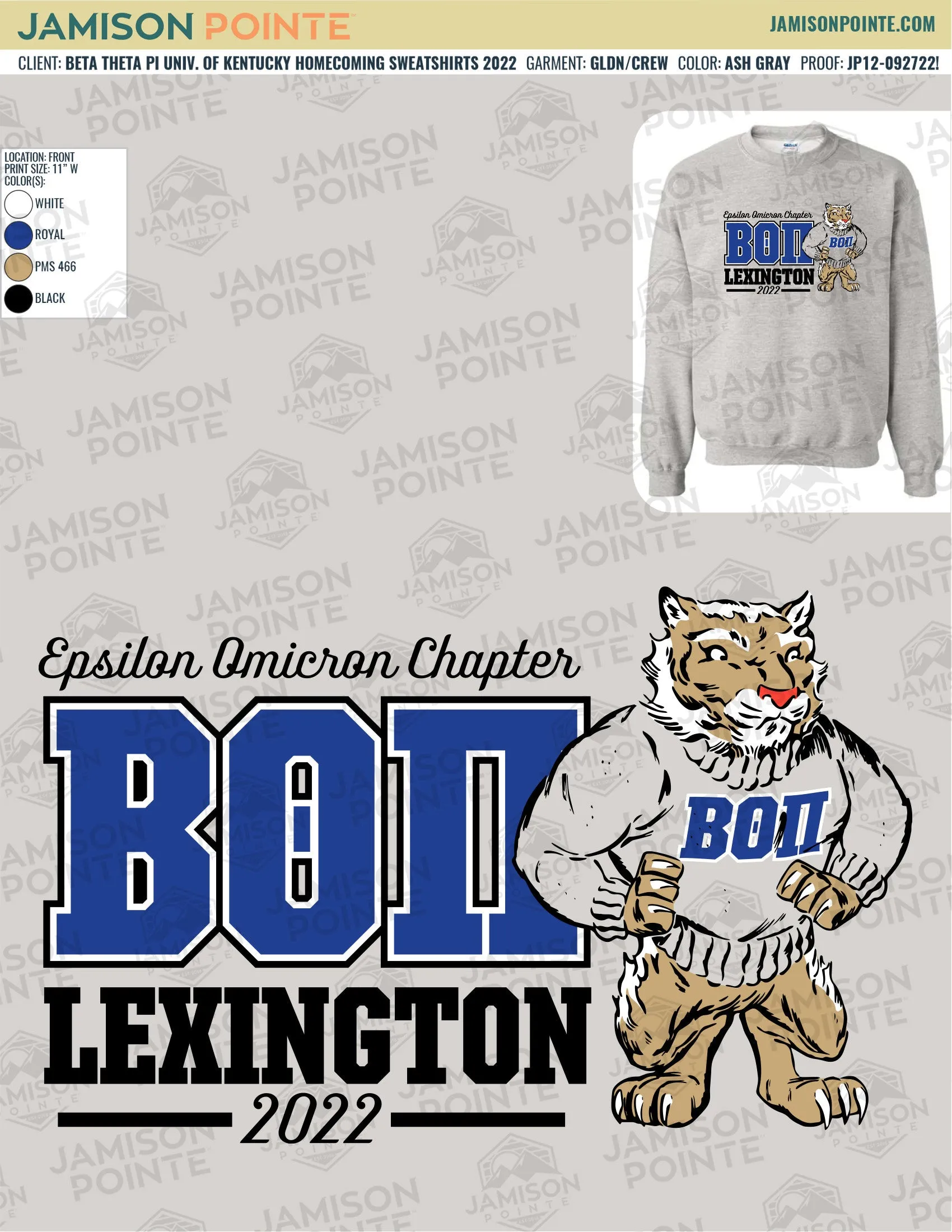Beta Theta Pi University of Kentucky Homecoming Sweatshirts