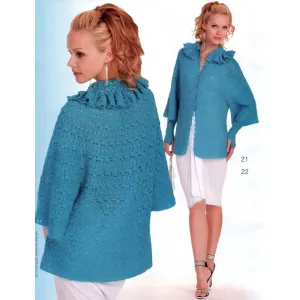 Blue crochet  cardigan