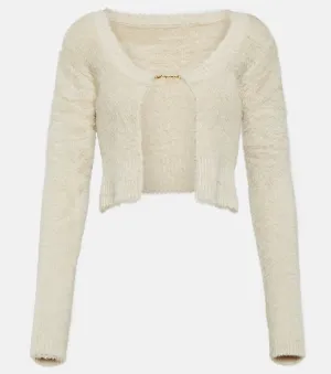 Cardigan La Maille Neve Manches Longues JACQUEMUS, white