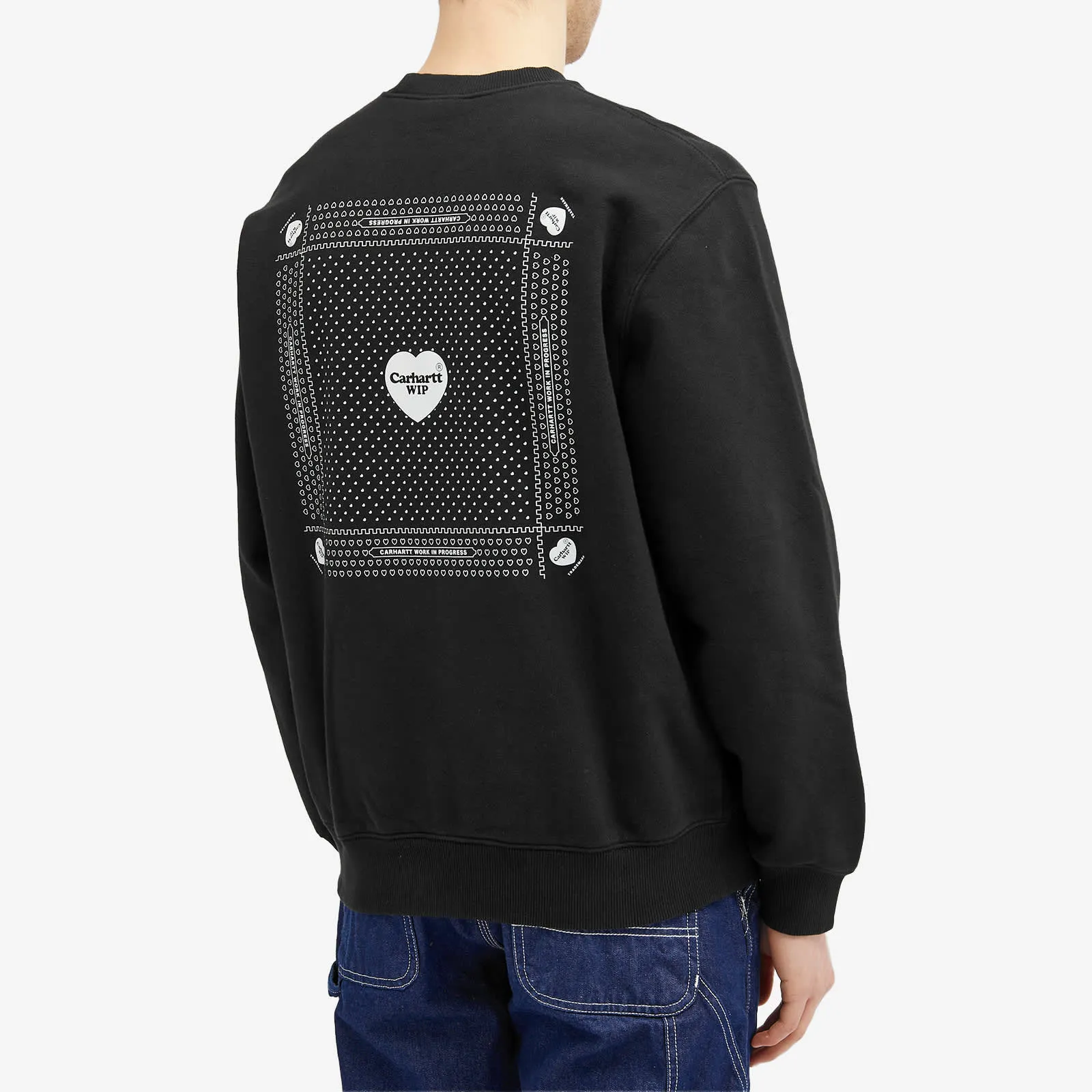 Carhartt Wip Heart Bandana Sweatshirt, Black & White