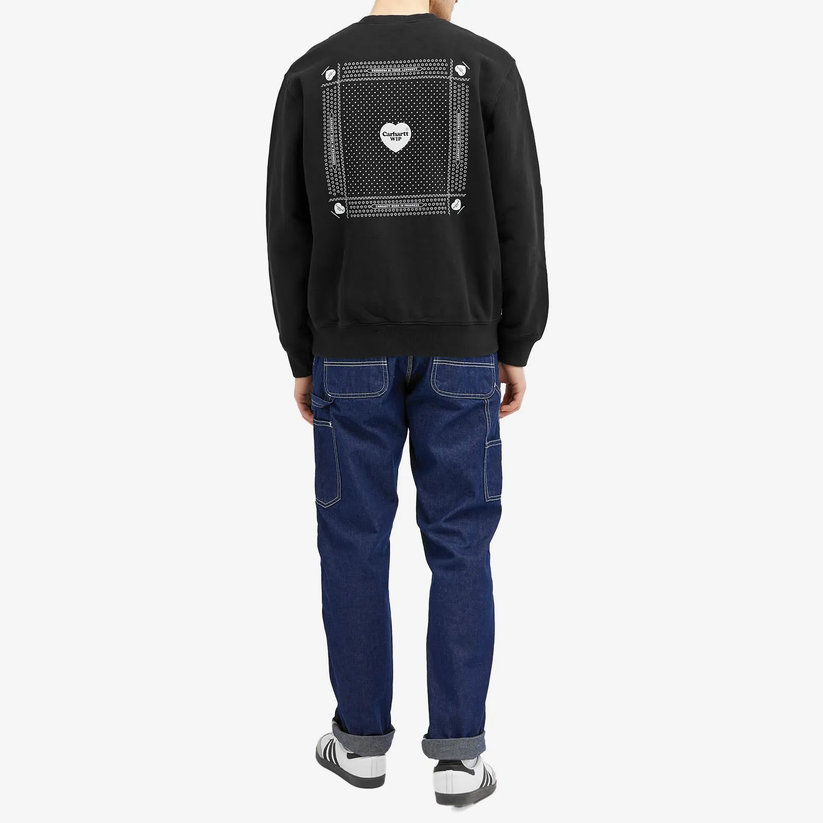 Carhartt Wip Heart Bandana Sweatshirt, Black & White