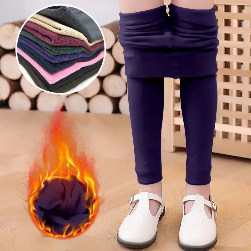 Children's Thick Cotton Warm Leggings - (3-5 Years)