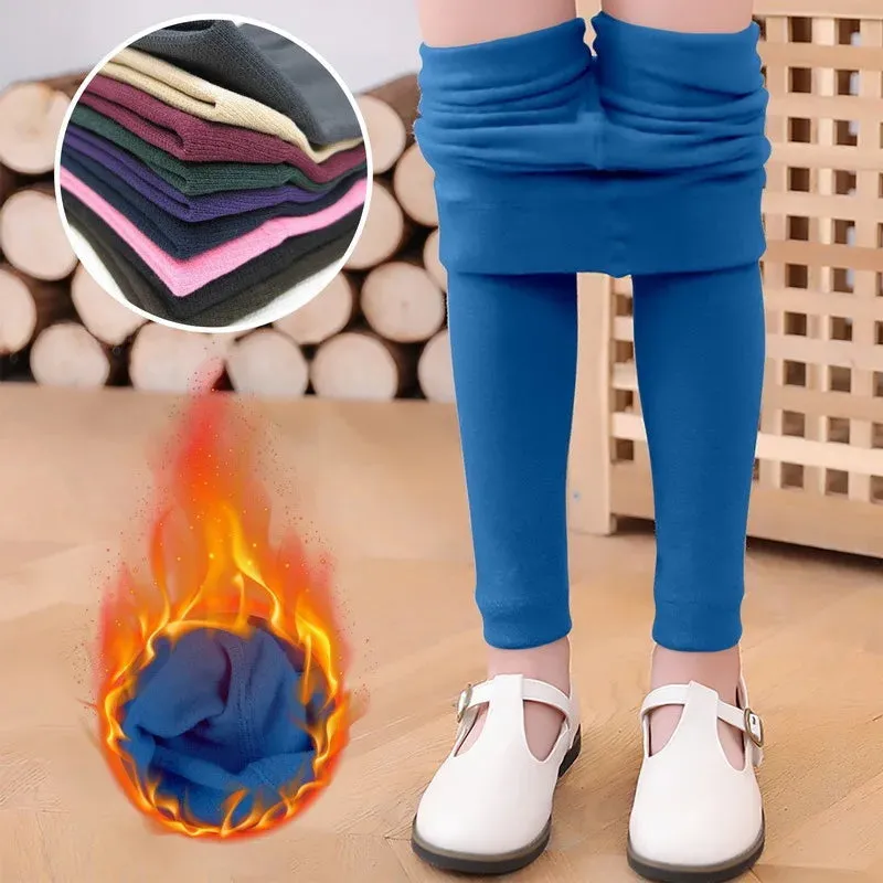 Children's Thick Cotton Warm Leggings - (3-5 Years)