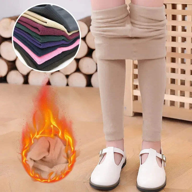 Children's Thick Cotton Warm Leggings - (3-5 Years)