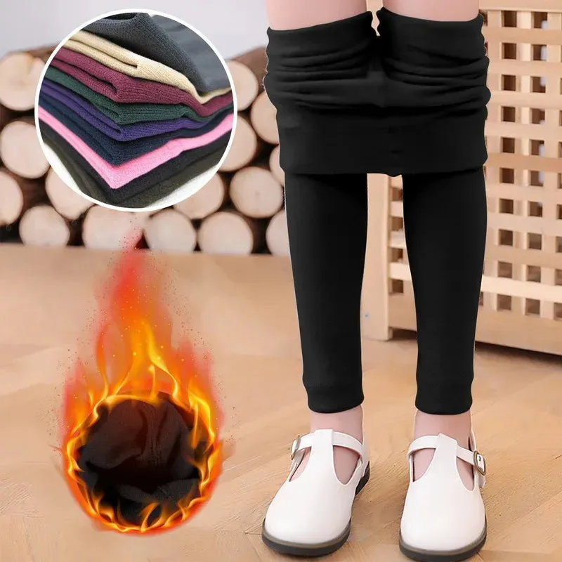 Children's Thick Cotton Warm Leggings - (3-5 Years)