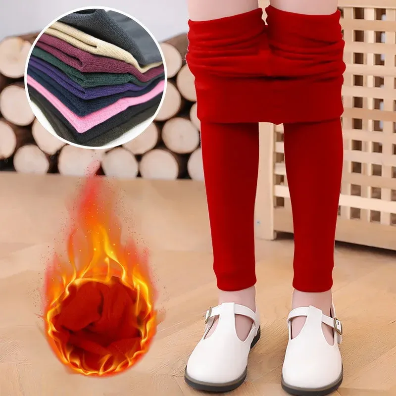 Children's Thick Cotton Warm Leggings - (3-5 Years)