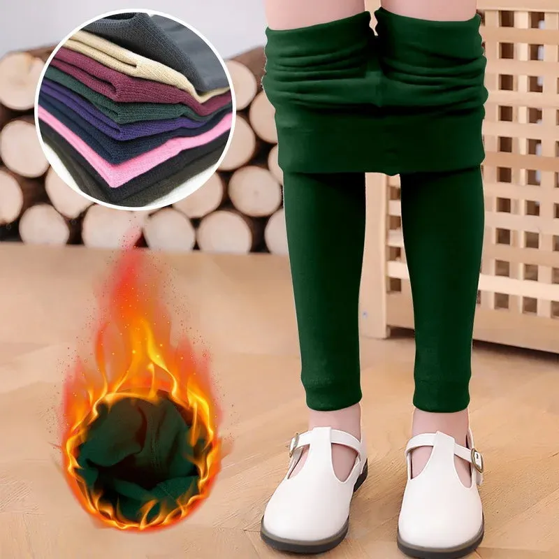 Children's Thick Cotton Warm Leggings - (3-5 Years)