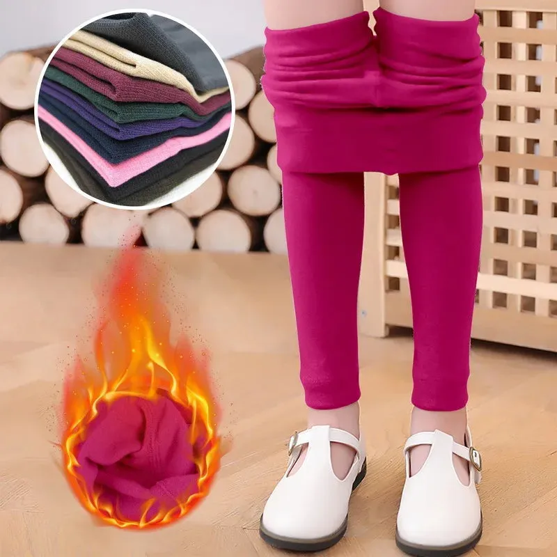 Children's Thick Cotton Warm Leggings - (3-5 Years)