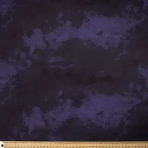 Cloudy Marble Collection #11 Purple & Navy Watercolour Shading Cotton Prints