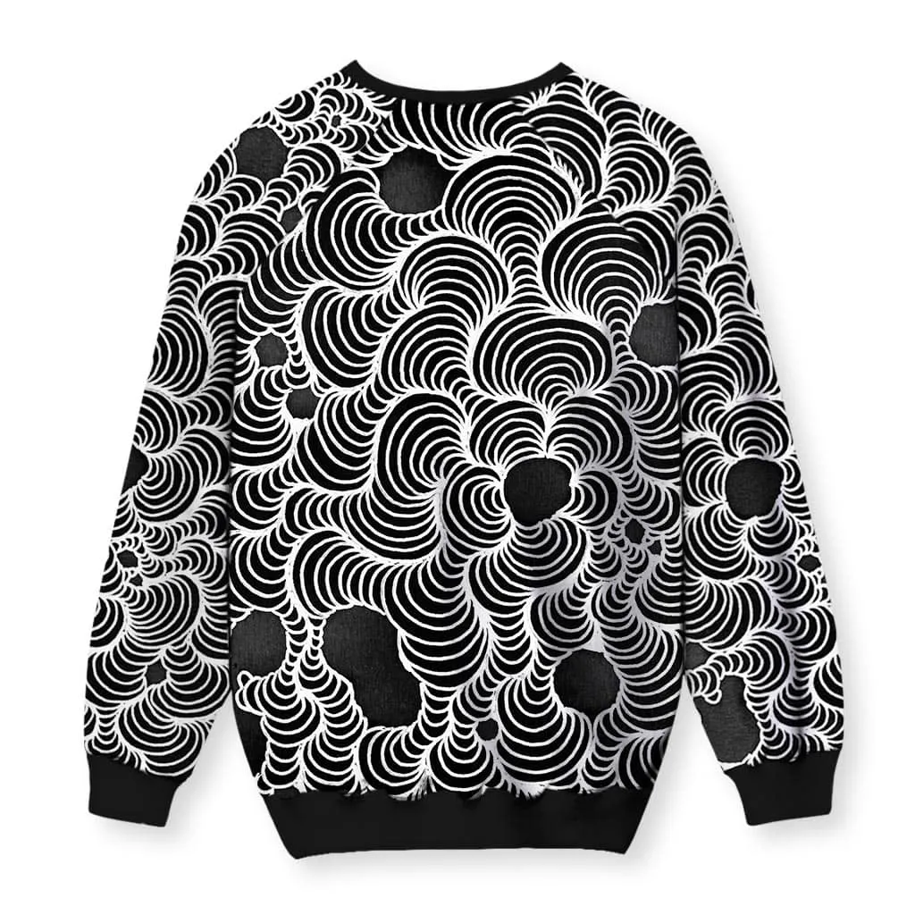 Color Wash Black & White Sweatshirt
