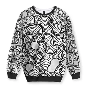 Color Wash Black & White Sweatshirt