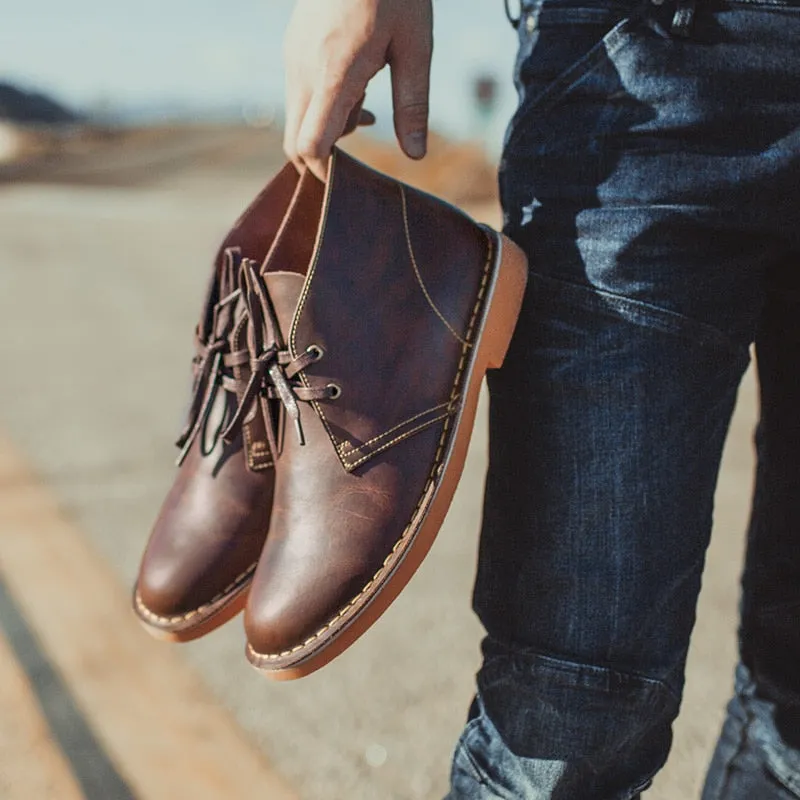 Comfortable Lace-up High Quality Leather Boots