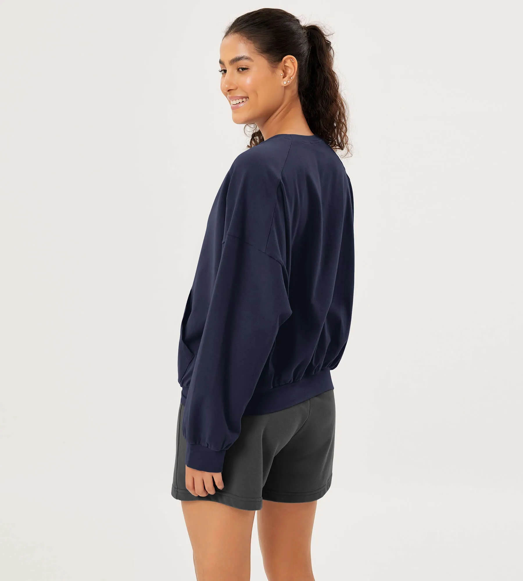 Cotton Soft Oversized Sweatshirts Pullover with Kangaroo Pocket
