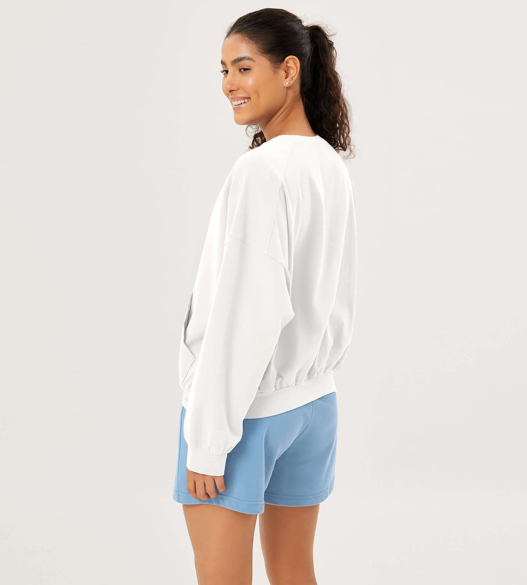 Cotton Soft Oversized Sweatshirts Pullover with Kangaroo Pocket