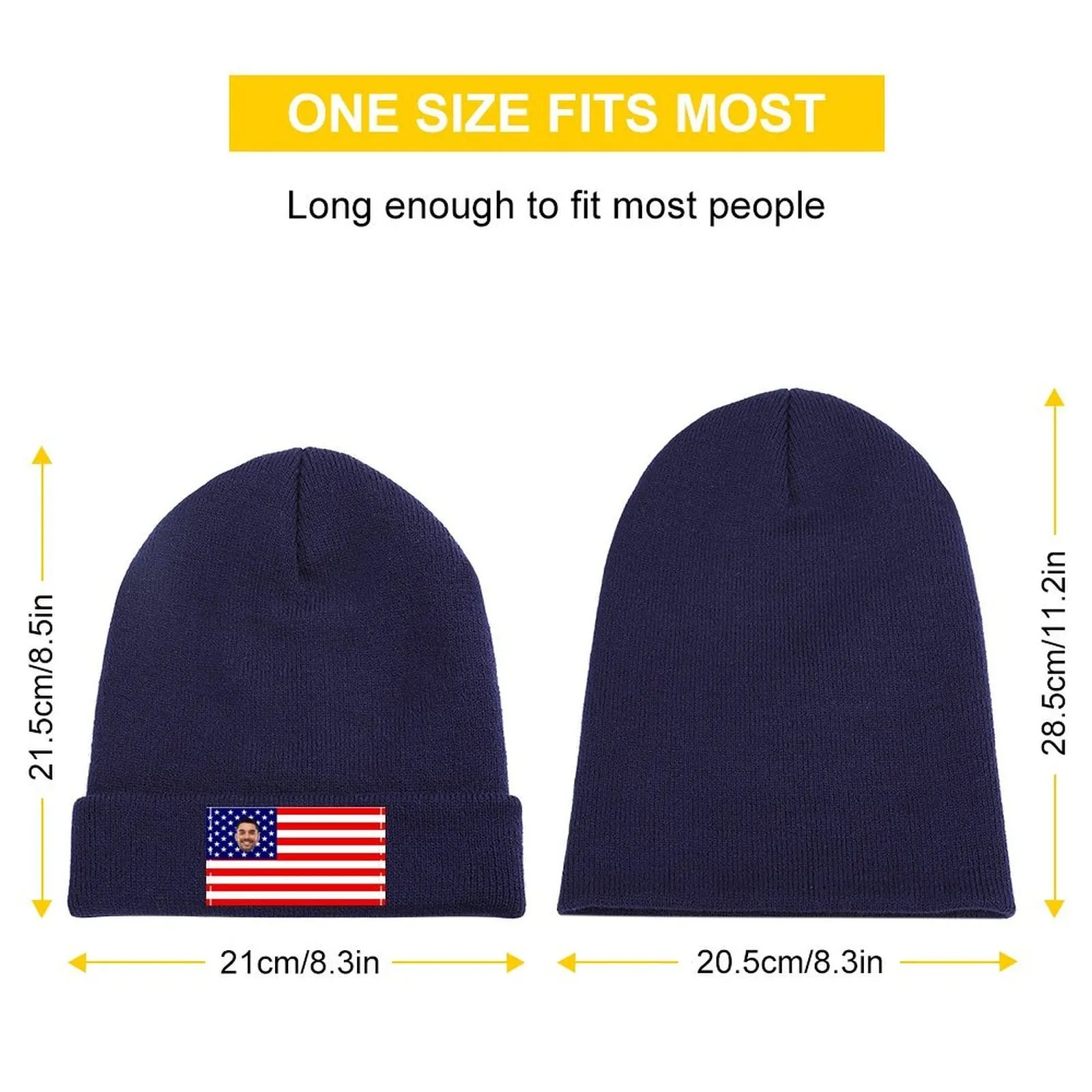 Custom Face Flag Warm Knitted Cap