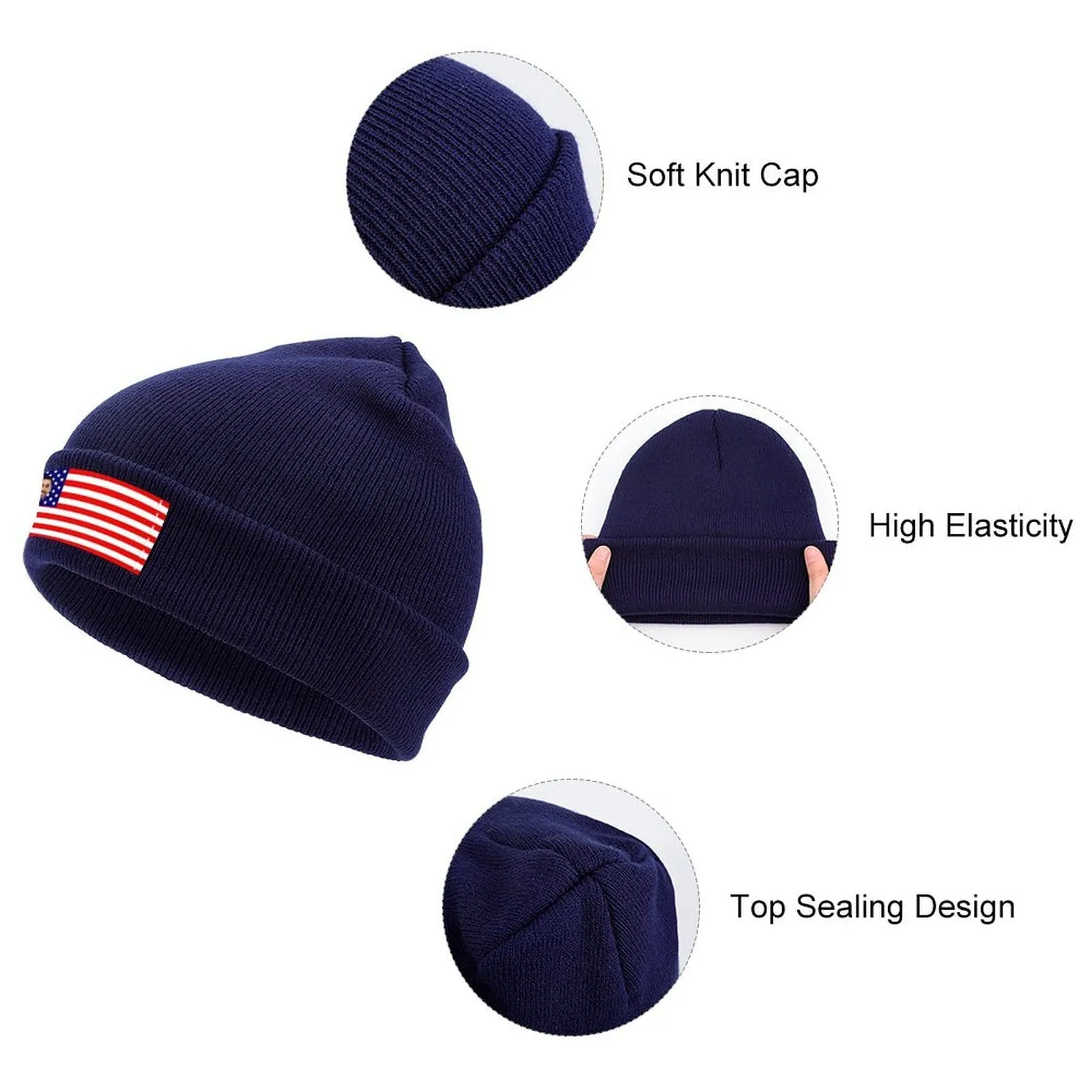 Custom Face Flag Warm Knitted Cap
