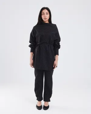 Deconstructed Tailored set in black (Top   Pants)