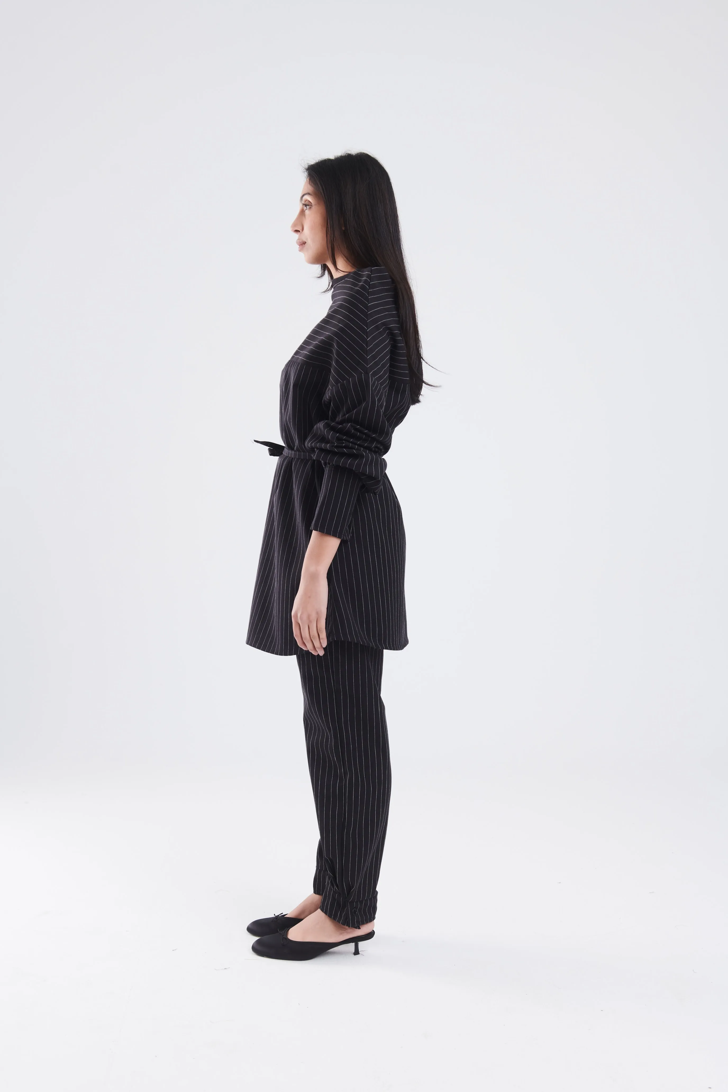 Deconstructed Tailored set in black (Top   Pants)