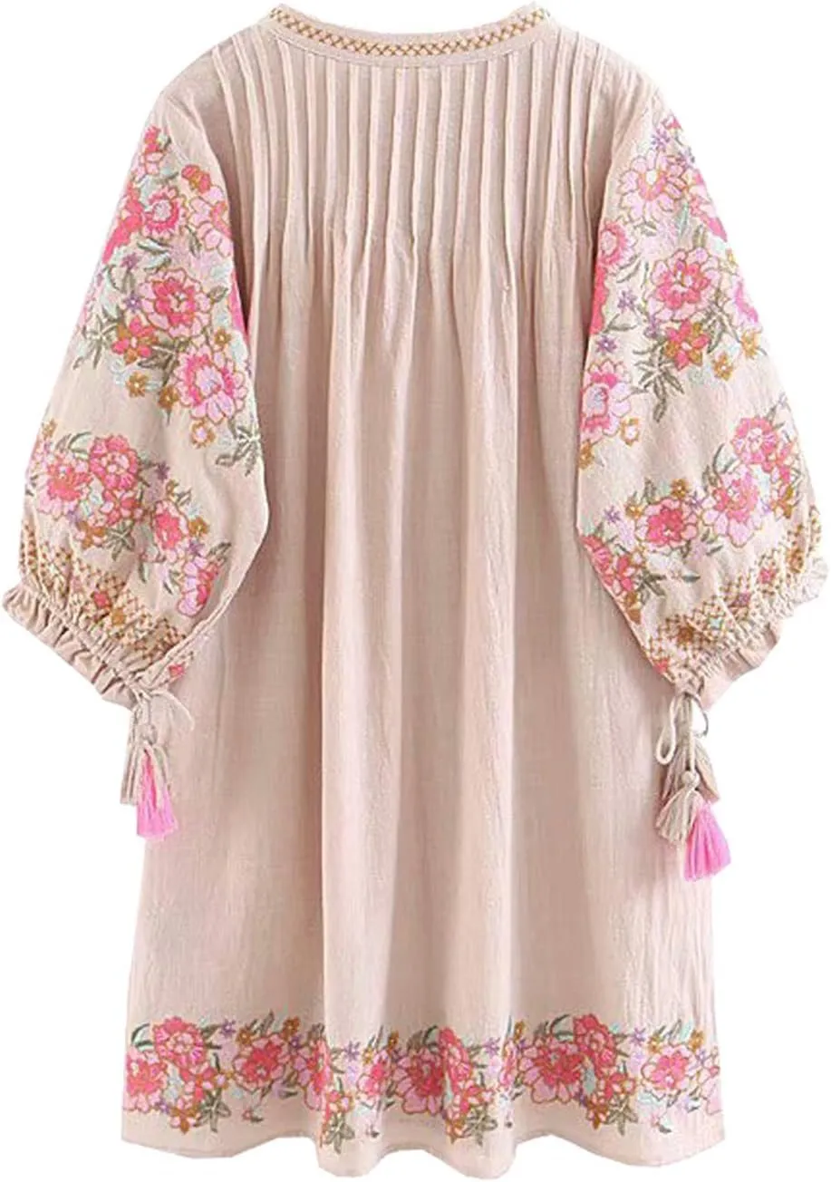 Elegant Retro Floral Print Dress