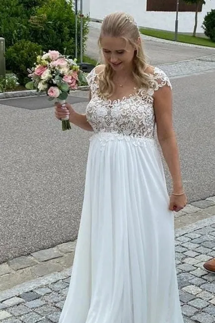 Elegant Wedding Dresses Long Tulle | Wedding dresses with lace