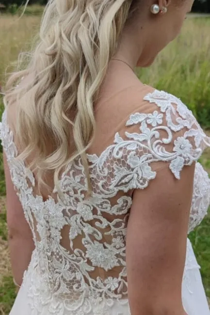 Elegant Wedding Dresses Long Tulle | Wedding dresses with lace