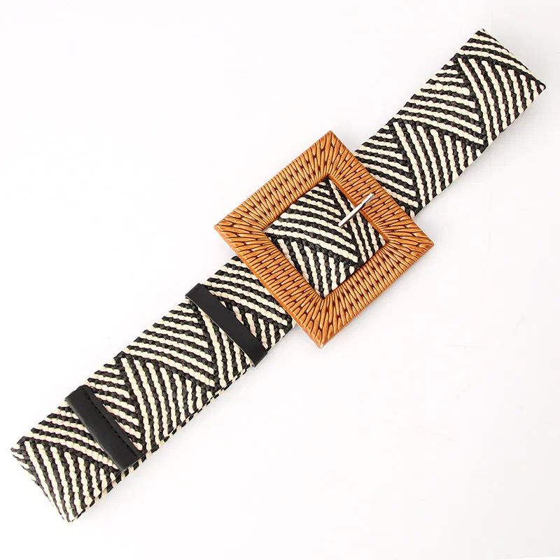 Elegant Women Elastic Belt Buckle