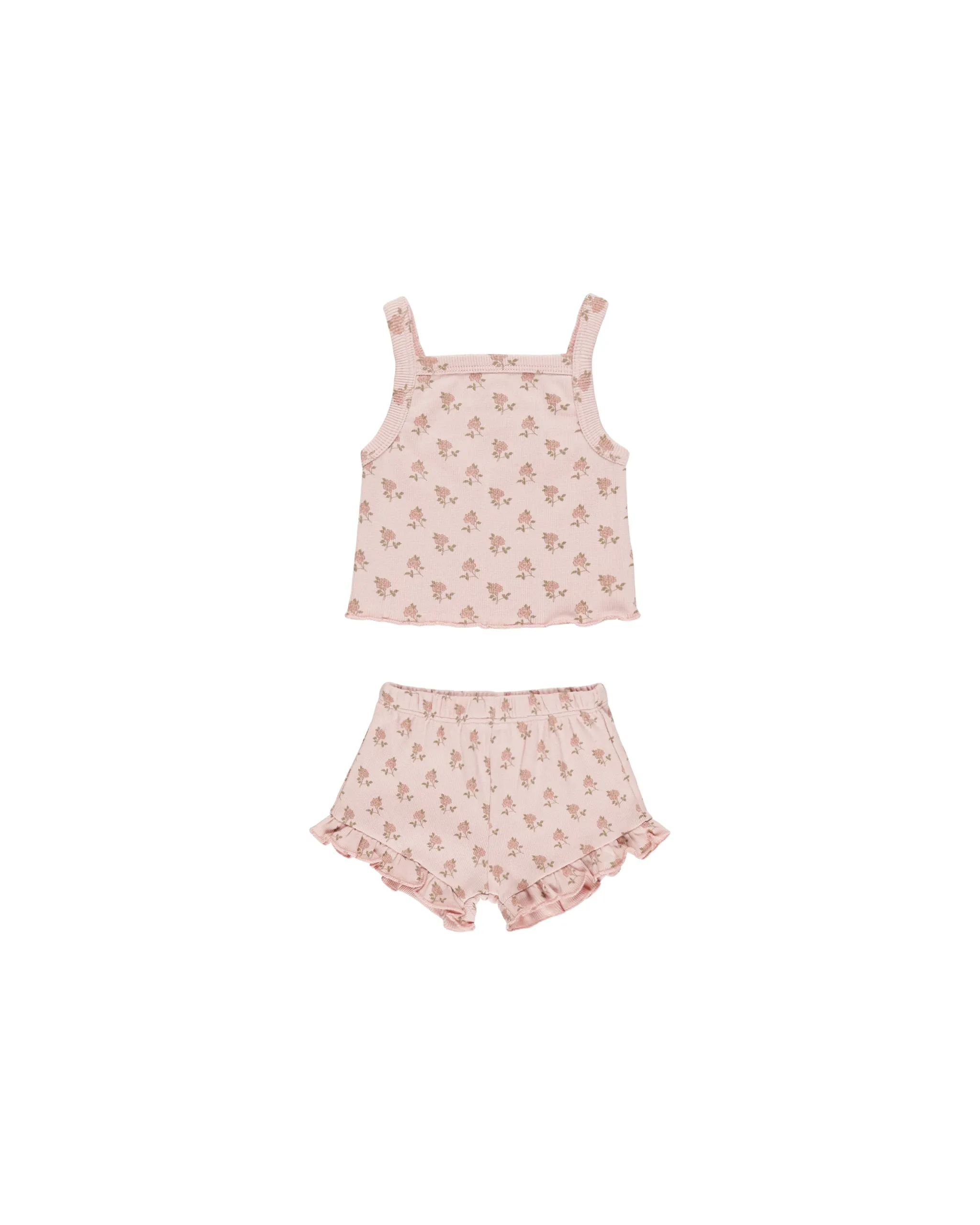 Evie Set in Bubble Gum w/ Roses