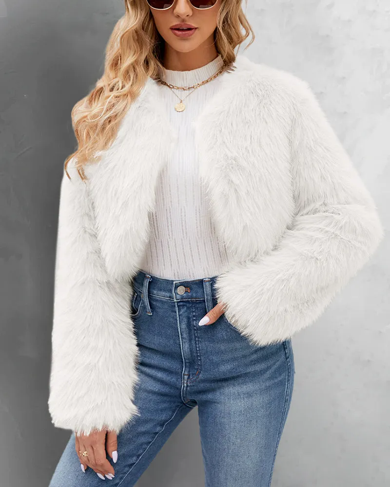 Faux Fur Warm Short Jacket Coat