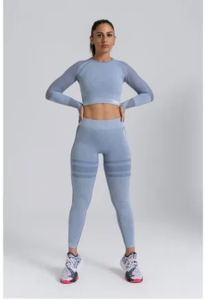Gymwolves Women Seamles Sports Leggings | Light Grey |  Queen Series |