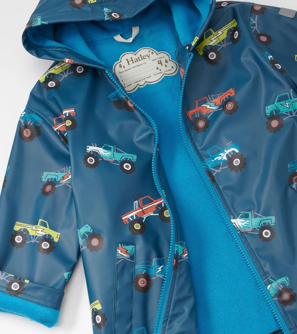 Hatley Monster Trucks Zip Raincoat F24mtk818