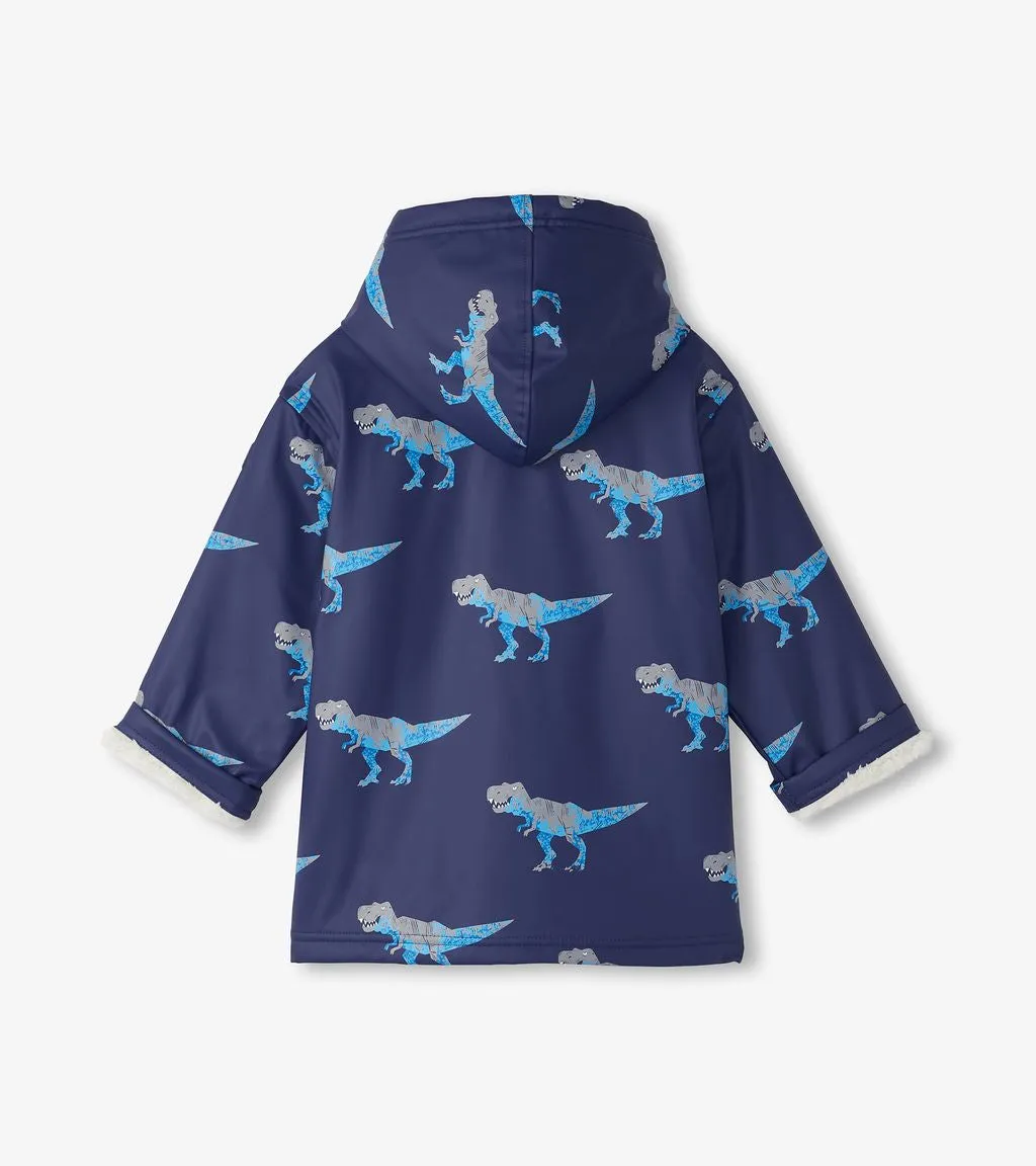 Hatley T-Rex Attack Sherpa Lined Raincoat F24trk818