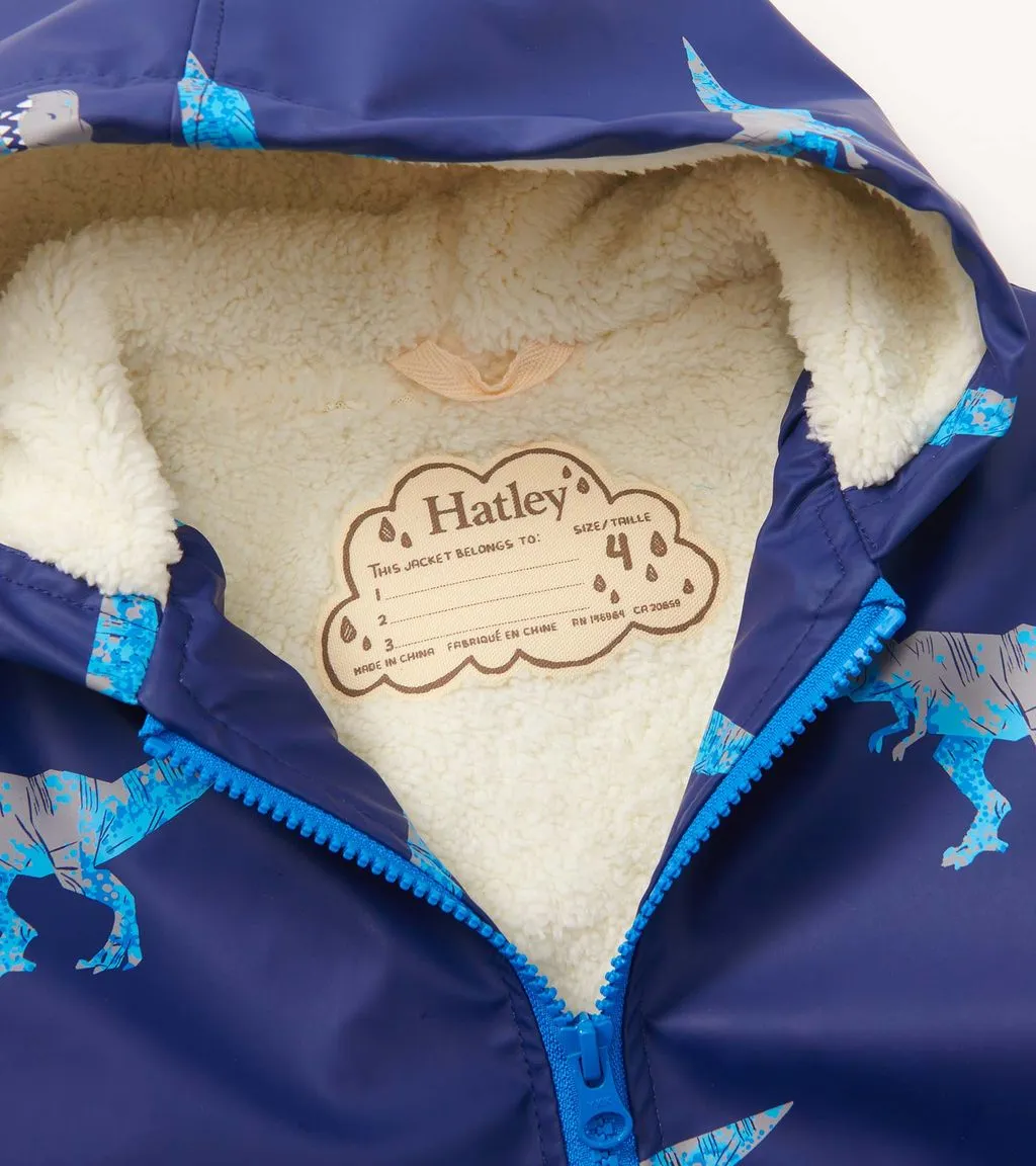 Hatley T-Rex Attack Sherpa Lined Raincoat F24trk818