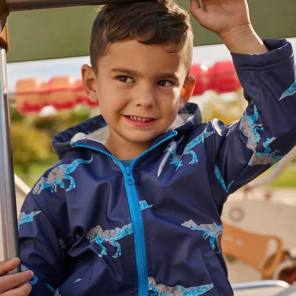 Hatley T-Rex Attack Sherpa Lined Raincoat F24trk818