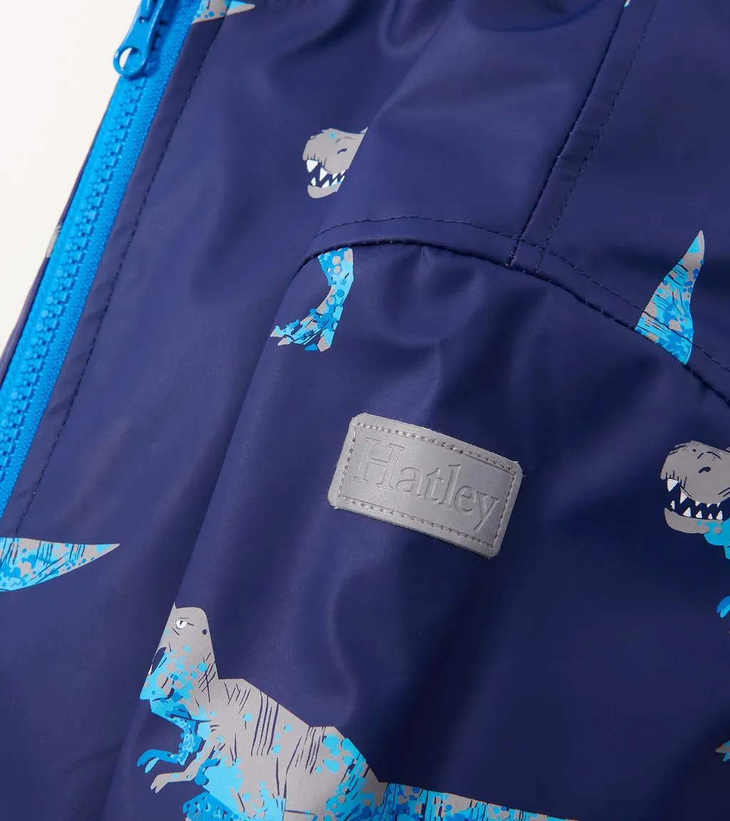 Hatley T-Rex Attack Sherpa Lined Raincoat F24trk818