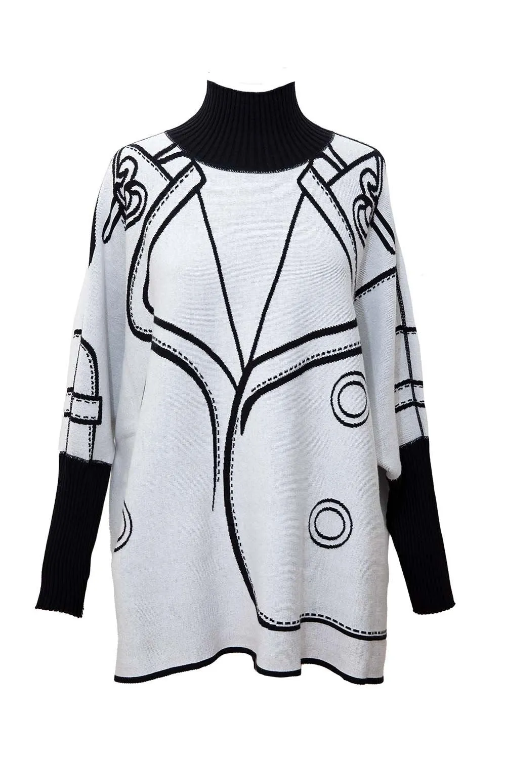 Jacket Jumper - Black & White