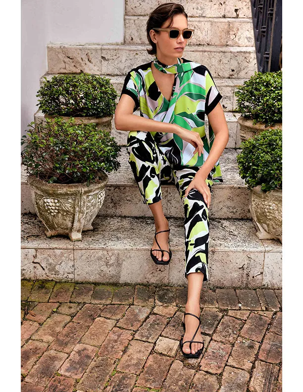 Joseph Ribkoff Abstract Print Millennium Pull-On Pants