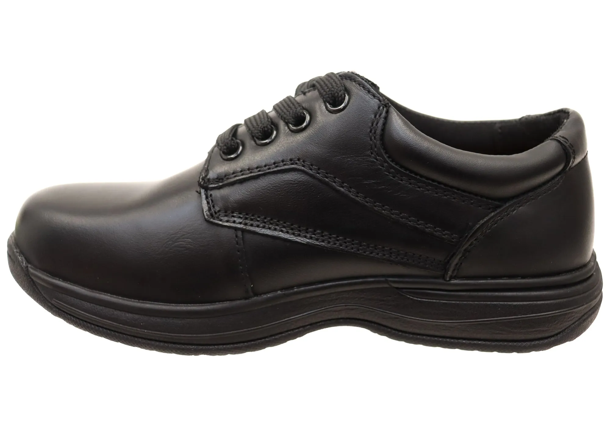 Koala By Grosby Kameron Kids Leather Comfortable Lace Up School Shoes