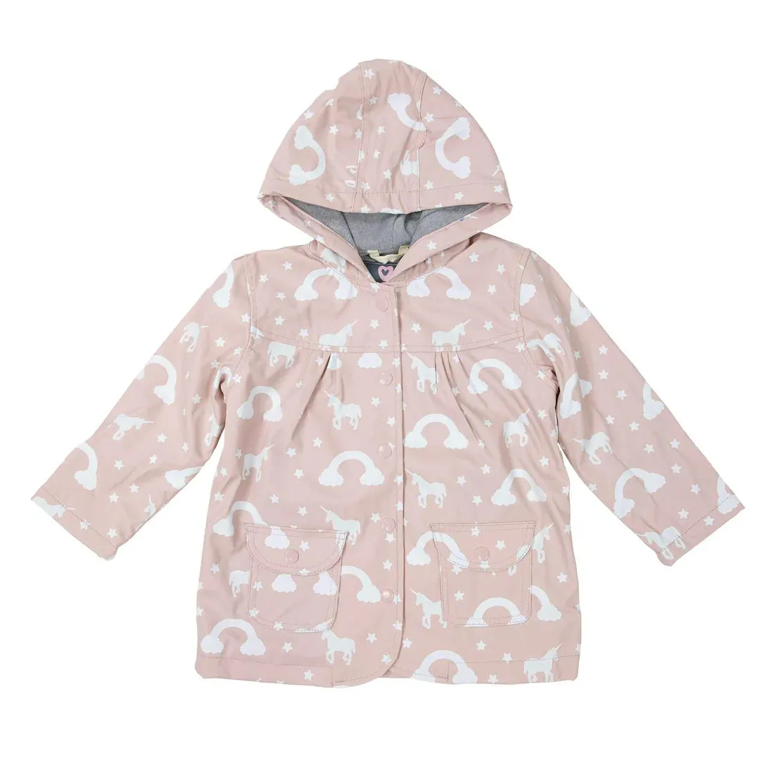 Korango Colour Change Unicorn Raincoat Dusty Pink