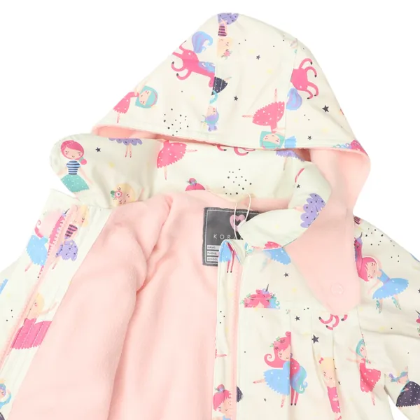 Korango Dancing Unicorn Raincoat Cream