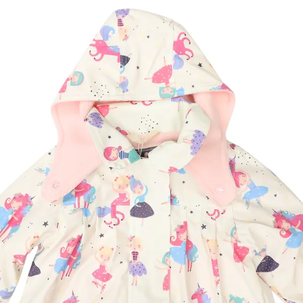 Korango Dancing Unicorn Raincoat Cream