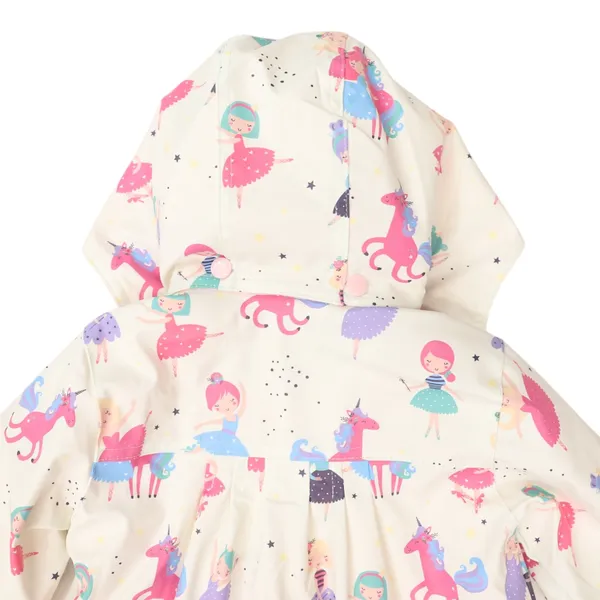 Korango Dancing Unicorn Raincoat Cream