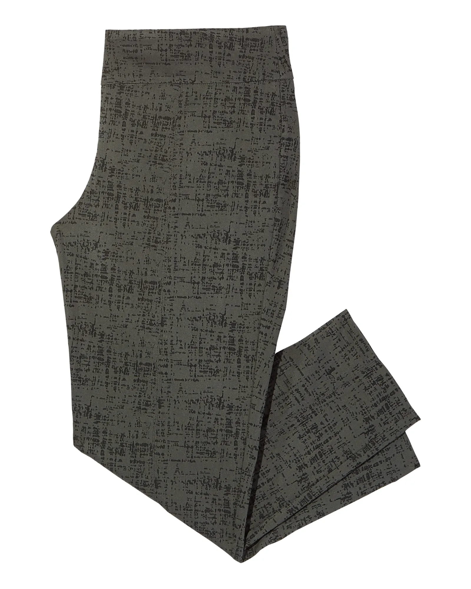 Leon Pull On Patterned Pant | Charcoal Grey / Black