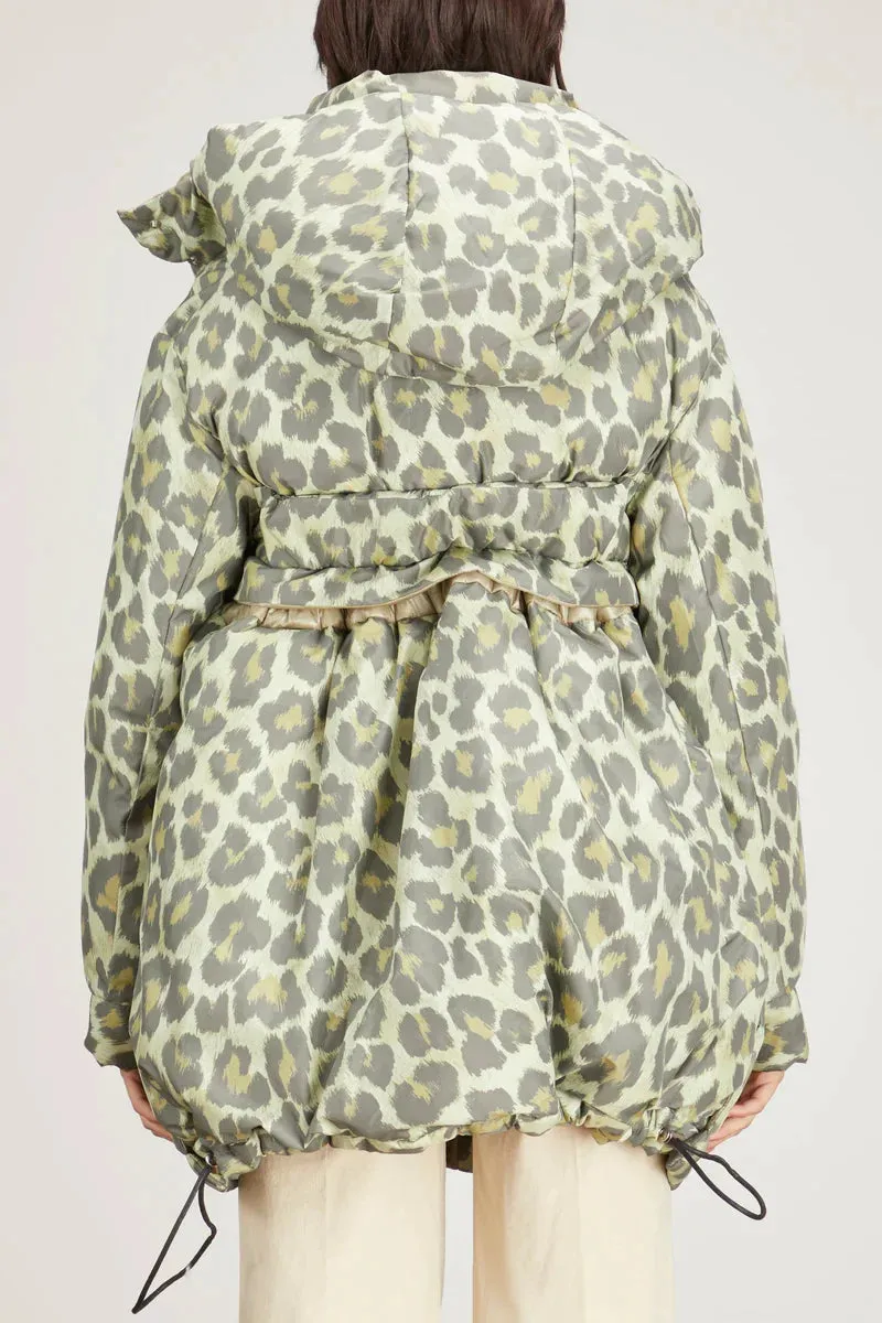 Leopard Print Padded Blouson