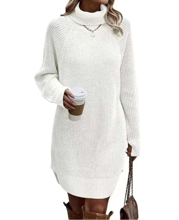Mari | Elegant knitted col dress