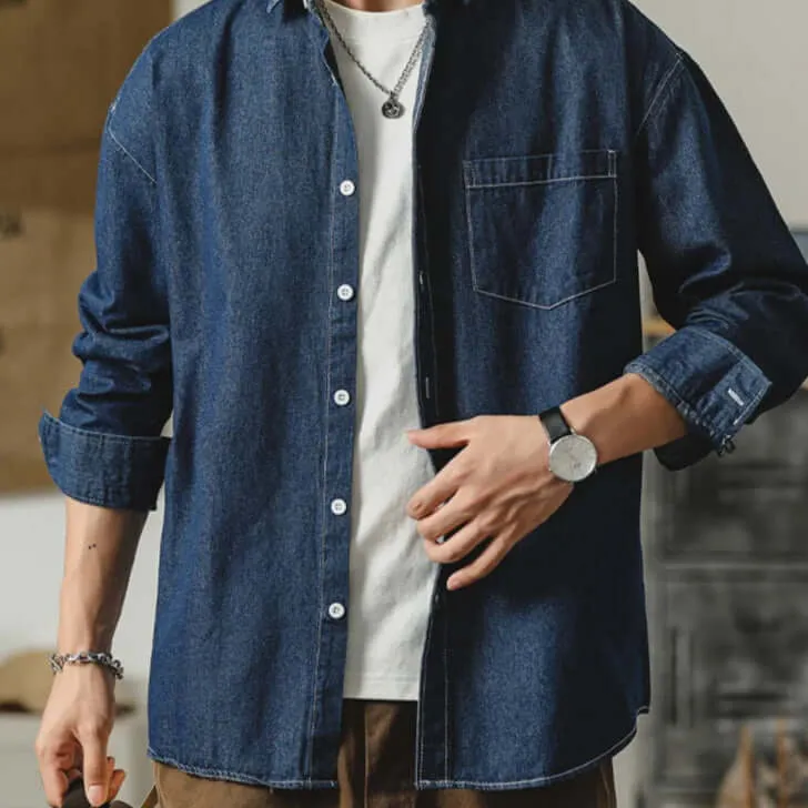 Men's Breathable Denim Shirt